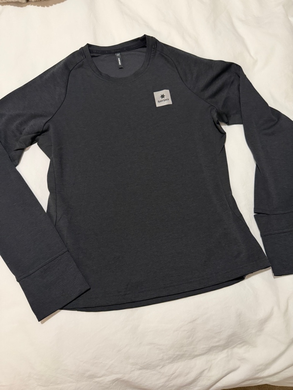 Saysky Pace women’s  Long-Sleeve Crewneck Shirt - black/Charcoal size M